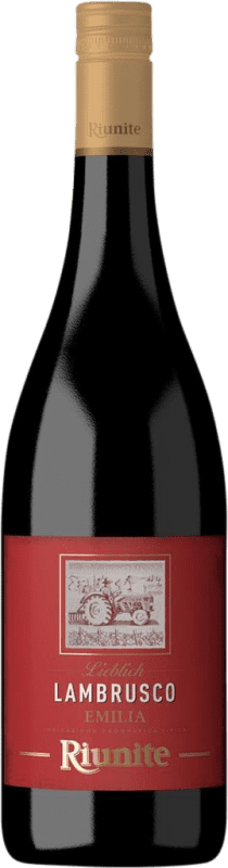 Бесплатная доставка | Красное вино Riunite Dolcezza Rosso I.G.T. Emilia Romagna Эмилия-Романья Италия Lambrusco Salamino, Lambrusco Marani, Lancellotta 75 cl