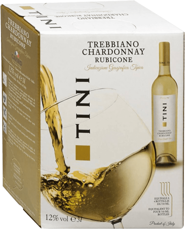 Бесплатная доставка | Белое вино Caviro I.G.T. Rubicone Forlì-Cesena Италия Trebbiano, Chardonnay Bag in Box 3 L