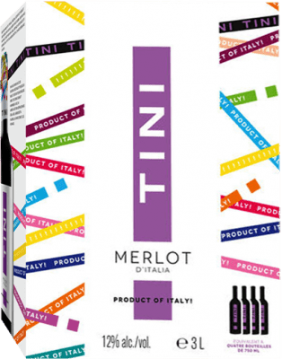 Envío gratis | Vino Tinto Caviro Italia Merlot Bag in Box 3 L