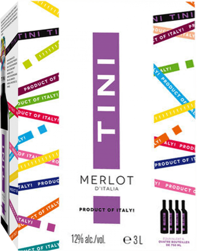 Envío gratis | Vino Tinto Caviro Italia Merlot Bag in Box 3 L