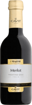 3,95 € | Красное вино Cavit Mastri Vernacoli D.O.C. Trentino Трентино Италия Merlot Маленькая бутылка 25 cl