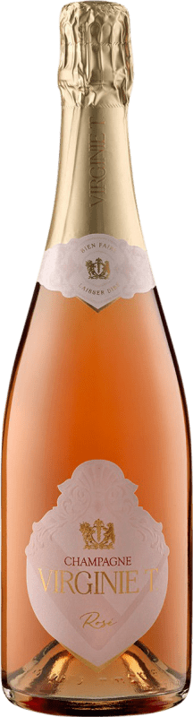 Бесплатная доставка | Розовое игристое Virginie Taittinger Rosé сухой A.O.C. Champagne Сицилия Франция Nebbiolo, Chardonnay, Pinot Meunier 75 cl