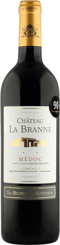 19,95 € | Red wine Château la Branne. Cru Bourgeois Supérieur A.O.C. Médoc Bordeaux France Merlot, Cabernet Sauvignon, Petit Verdot 75 cl