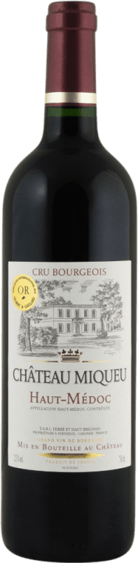 12,95 € | Red wine Château Miqueu. Cru Bourgeois A.O.C. Haut-Médoc Bordeaux France Merlot, Cabernet Sauvignon, Petit Verdot 75 cl