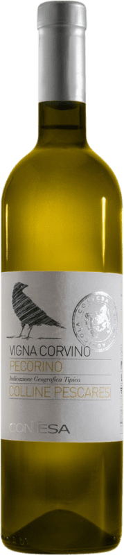 Envío gratis | Vino blanco Contesa di Rocco Pasetti I.G.T. Colli Aprutini Abruzzo Italia Pecorino 75 cl