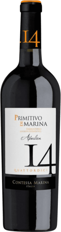 Envío gratis | Vino tinto Contessa Marina 14 I.G.T. Puglia Puglia Italia Primitivo 75 cl