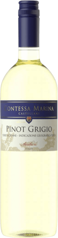 Envoi gratuit | Vin blanc Contessa Marina I.G.T. Terre Siciliane Sicile Italie Pinot Gris 75 cl