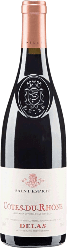 Envoi gratuit | Vin rouge Delas Frères Saint Esprit d'Origine A.O.C. Côtes du Rhône Rhône France Syrah, Grenache 75 cl