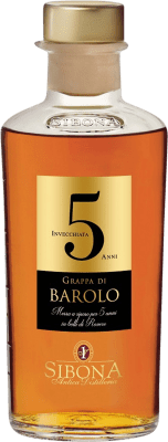 Envio grátis | Aguardente Grappa Sibona Invecchiata D.O.C.G. Barolo Itália Nebbiolo 5 Anos Garrafa Medium 50 cl