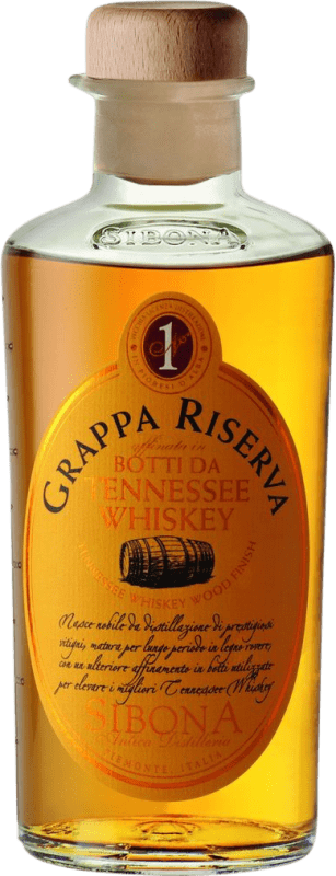 Envio grátis | Aguardente Grappa Sibona Botti da Tenessee Whiskey Reserva Itália Dolcetto Garrafa Medium 50 cl