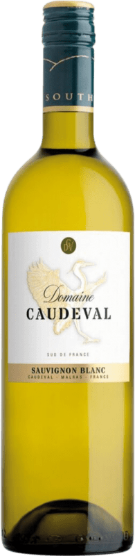 Бесплатная доставка | Белое вино Domaine Caude Val I.G.P. Vin de Pays d'Oc Бордо Франция Sauvignon White 75 cl