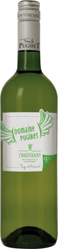 Бесплатная доставка | Белое вино Domaine Pugibet Blanc I.G.P. Vin de Pays de l'Hérault Франция Chardonnay 75 cl