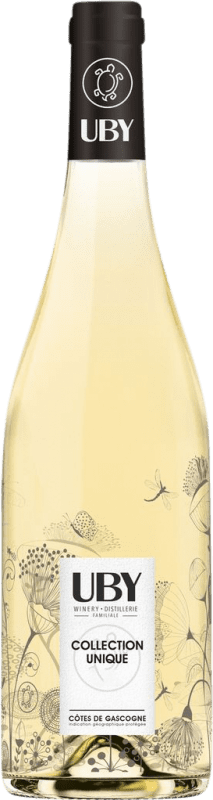 Envío gratis | Vino blanco Domaine Uby Collection Unique I.G.P. Vin de Pays Côtes de Gascogne Francia Sauvignon Blanca 75 cl