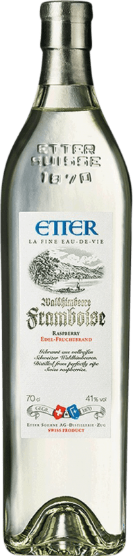 Envio grátis | Aguardente Orujo Etter Söehne Framboise Schweizer Himbeergeist Suíça Garrafa Terço 35 cl