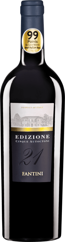 免费送货 | 红酒 Fantini Edizione Cinque Autoctoni D.O.C. Abruzzo 阿布鲁佐 意大利 Sangiovese, Montepulciano, Malvasia Black, Nebbiolo, Negroamaro 75 cl