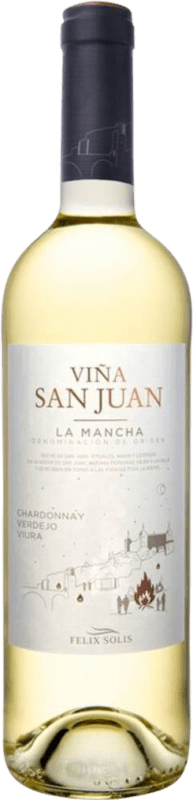 Envio grátis | Vinho branco Félix Solís Viña San Juan Blanco D.O. La Mancha Castela-Mancha Espanha Nebbiolo, Chardonnay, Verdejo 75 cl