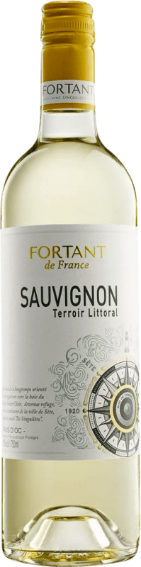 Бесплатная доставка | Белое вино Fortant de France Littoral I.G.P. Vin de Pays d'Oc Лангедок-Руссильон Франция Sauvignon White 75 cl