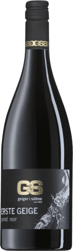 Free Shipping | Red wine Geiger & Söhne Erste Geige Dry Franken Germany Pinot Black 75 cl