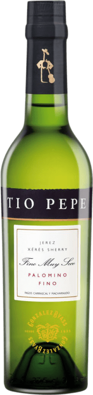 Бесплатная доставка | Креплёное вино González Byass Tío Pepe D.O. Jerez-Xérès-Sherry Андалусия Испания Palomino Fino Полубутылка 37 cl