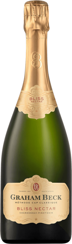 22,95 € | Белое игристое Graham Beck Cap Classique Bliss Nectar W.O. Western Cape Western Cape South Coast Южная Африка Pinot Black, Chardonnay 75 cl