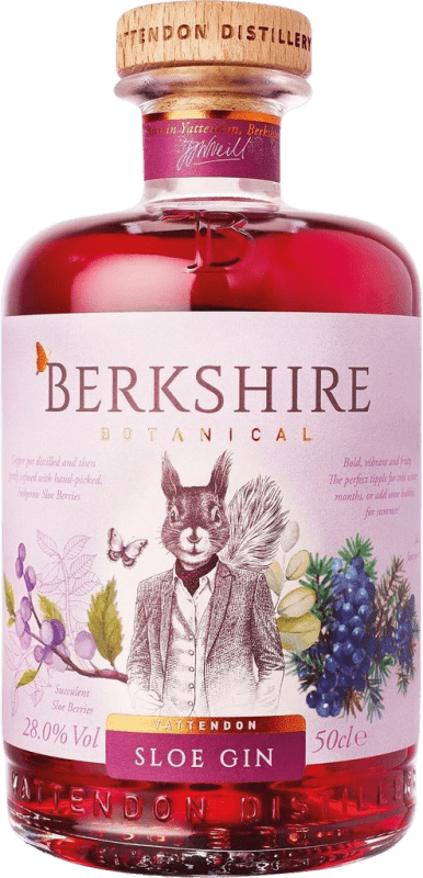 Free Shipping | Gin Heaven Hill Berkshire Botanical Sloe Gin United Kingdom Medium Bottle 50 cl