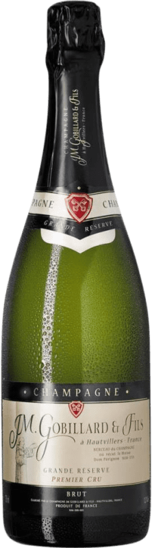 62,95 € 送料無料 | 白のスパークリングワイン JM. Gobillard Hautvillers Brut — ブリュット 1er Premier Cru グラン・レセルバ A.O.C. Champagne
