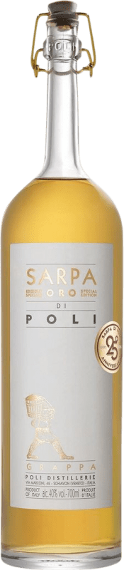 41,95 € | Aguardente Grappa Jacopo Poli Sarpa Barrique I.G.T. Venezia Venecia Itália Merlot, Cabernet Sauvignon 70 cl