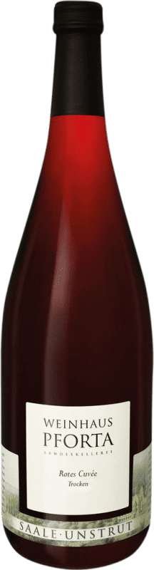 Envio grátis | Vinho tinto Kloster Pforta Rotes Cuvée Semi-seco Semi-doce Saale Unstrut Alemanha Zweigelt, Portugieser, Dornfelder 1 L