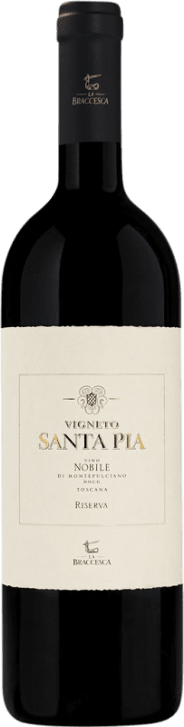 Бесплатная доставка | Красное вино La Braccesca Santa Pia Резерв D.O.C.G. Vino Nobile di Montepulciano Италия Prugnolo Gentile 75 cl