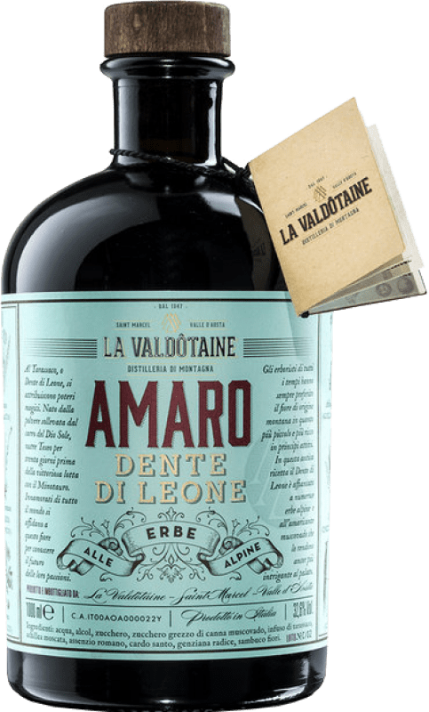 Envio grátis | Amaretto La Valdôtaine Amaro Dente di Leone Itália 1 L