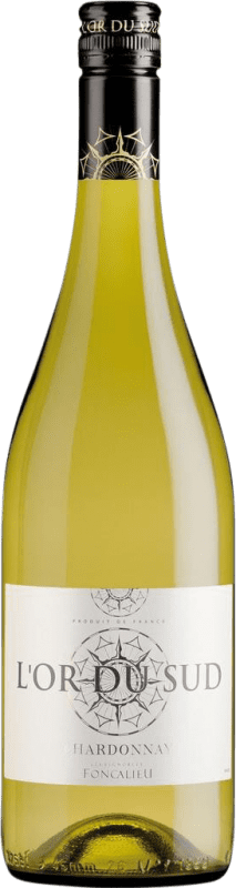 Бесплатная доставка | Белое вино Les Vignobles Foncalieu I.G.P. Vin de Pays d'Oc Бордо Франция Chardonnay 75 cl