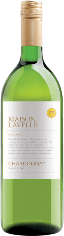 Бесплатная доставка | Белое вино Maison Lavelle I.G.P. Vin de Pays d'Oc Лангедок-Руссильон Франция Chardonnay — Шардоне 1 L