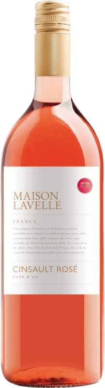 Бесплатная доставка | Розовое вино Maison Lavelle Rosé I.G.P. Vin de Pays d'Oc Лангедок-Руссильон Франция Cinsault 1 L