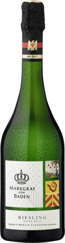 Envoi gratuit | Blanc mousseux Markgraf von Baden Sekt Extra- Brut I.G. Baden Baden Allemagne Riesling 75 cl