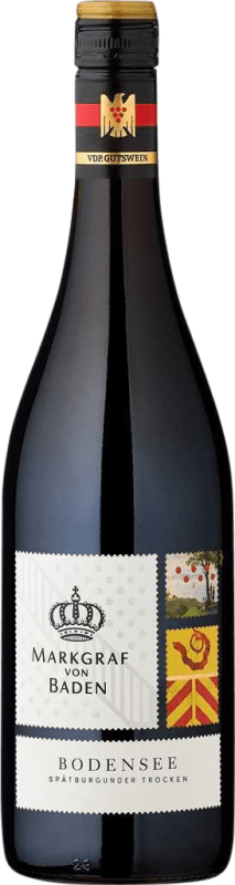 Бесплатная доставка | Красное вино Markgraf von Baden Bodensee сухой V.D.P. Gutswein Baden Германия Pinot Black 75 cl