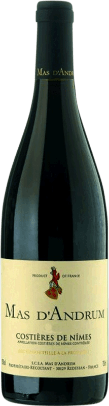 Envoi gratuit | Vin rouge Mas d'Andrum A.O.C. Costières de Nîmes Rhône France Syrah, Grenache 75 cl