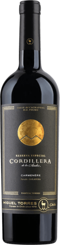 Бесплатная доставка | Красное вино Miguel Torres Cordillera I.G. Valle del Cachapoal Чили Carmenère 75 cl