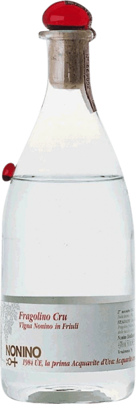108,95 € | Grappa Nonino Ùe di Vigna Cru D.O.C. Friuli Friuli-Venezia Giulia Itália Fragola Garrafa Medium 50 cl Fragolino