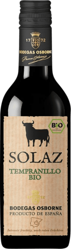 Free Shipping | Red Wine Osborne Solaz I.G.P. Vino de la Tierra de Castilla Castilla la Mancha Spain Tempranillo Small Bottle 25 cl