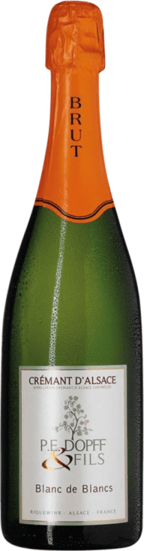 Envoi gratuit | Blanc mousseux PE Dopff & Fils. Blanc de Blancs Brut A.O.C. Crémant d'Alsace Alsace France Pinot Blanc, Pinot Auxerrois 75 cl