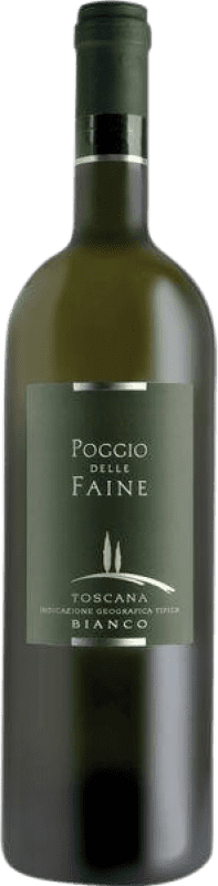 Бесплатная доставка | Белое вино Poggio delle Faine Bianco I.G.T. Toscana Тоскана Италия Chardonnay 75 cl