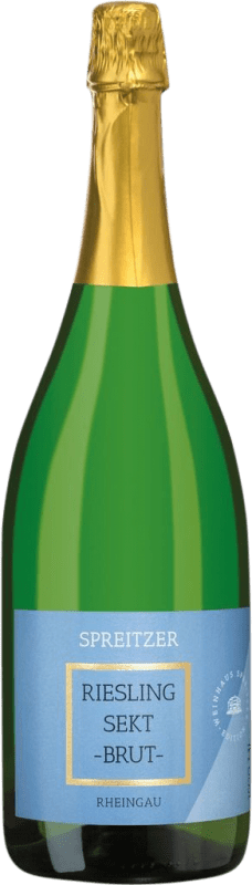 Kostenloser Versand | Weißer Sekt Spreitzer Sekt Brut Q.b.A. Rheingau Rheingau Deutschland Riesling Magnum-Flasche 1,5 L