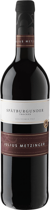 Free Shipping | Red wine Julius Metzinger Dry Q.b.A. Pfälz Pfälz Germany Pinot Black 75 cl