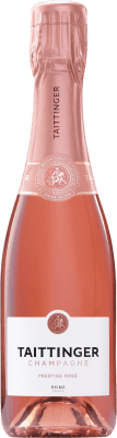 34,95 € | Espumante rosé Taittinger Prestige Rosé Brut A.O.C. Champagne Champagne França Pinot Preto, Chardonnay Meia Garrafa 37 cl