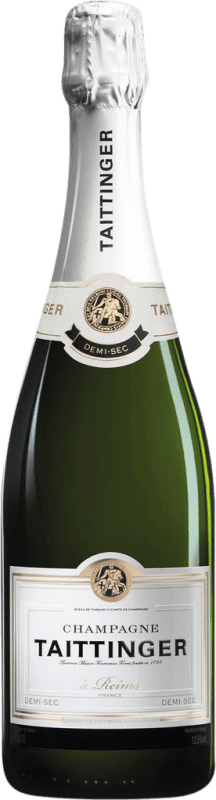 Бесплатная доставка | Белое игристое Taittinger Полусухое Полусладкое A.O.C. Champagne шампанское Франция Nebbiolo, Chardonnay, Pinot Meunier 75 cl