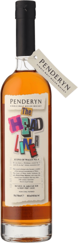 Free Shipping | Whisky Single Malt Penderyn Icon of Wales The Headliner United Kingdom 70 cl