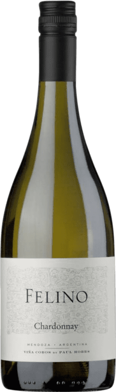 Бесплатная доставка | Белое вино Vina Cobos Felino I.G. Mendoza Мендоса Аргентина Chardonnay 75 cl