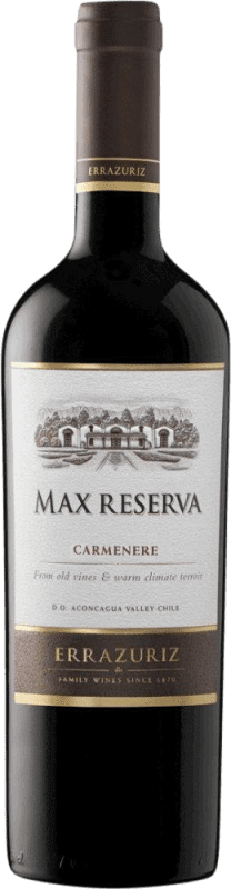 Envoi gratuit | Vin rouge Viña Errazuriz Max Réserve I.G. Valle del Aconcagua Vallée de l'Aconcagua Chili Carmenère 75 cl