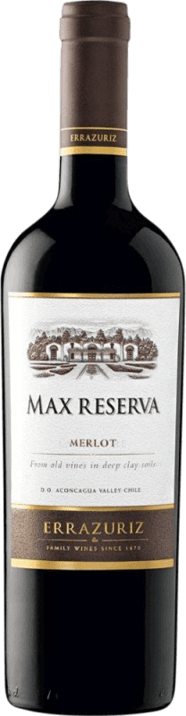 Envoi gratuit | Vin rouge Viña Errazuriz Max Réserve I.G. Valle del Aconcagua Vallée de l'Aconcagua Chili Merlot 75 cl