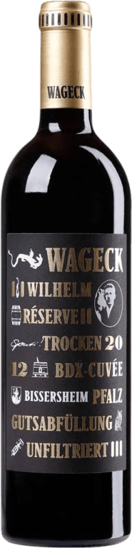 Envío gratis | Vino tinto Wageck Cuvée Wilhelm Seco Reserva Q.b.A. Pfälz Pfälz Alemania Merlot, Cabernet Sauvignon, Cabernet Franc, Petit Verdot 75 cl